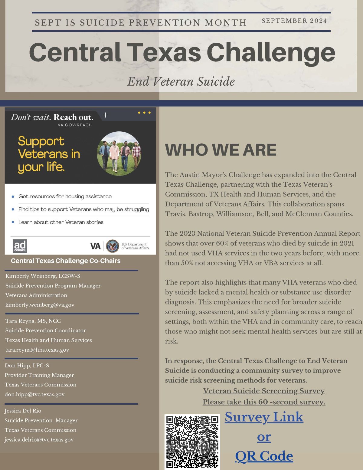 Central Texas Challenge Survey one-pager